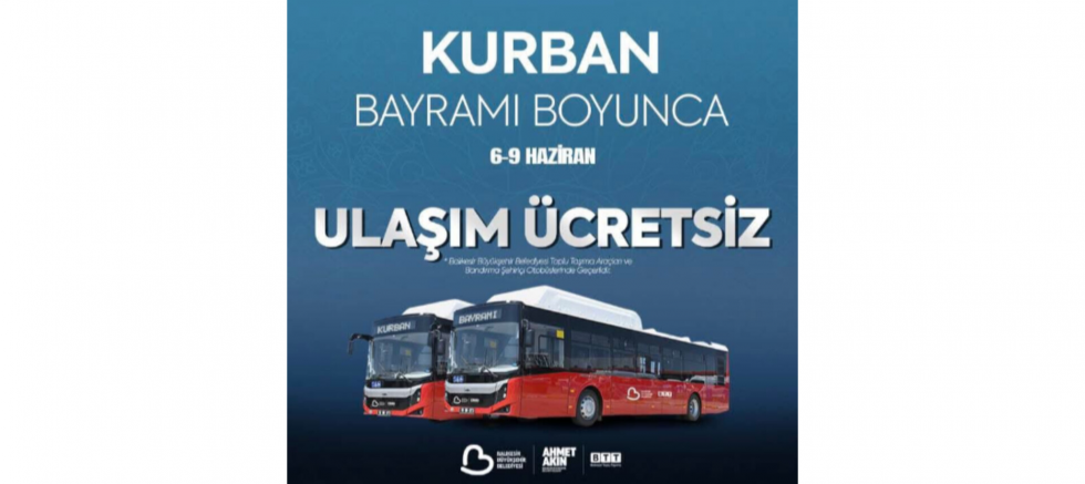 BİGADİÇ İLÇE BAŞKANI TÜRKER YILMAZ: “KURBAN BAYRAMI BOYUNCA ULAŞIM ÜCRETSİZ OLACAK” - GÜNDEM - İnternetin Ajansı